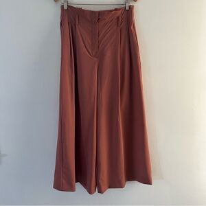 Weekend Max Mara 100% Wool Pants Wide Leg Cropped High Waist Size 8 Quiet Luxury